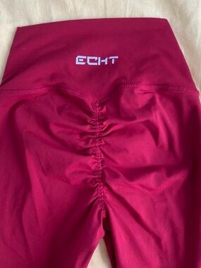 ECHT Ruched High-Waist Leggings - Berry